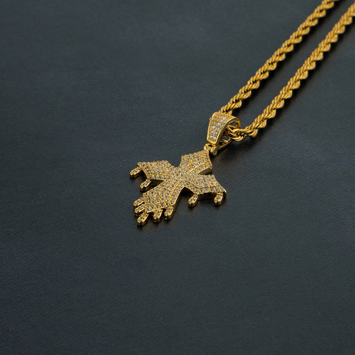Dripping Cross Pendant - ICECLIQUE JEWELRY