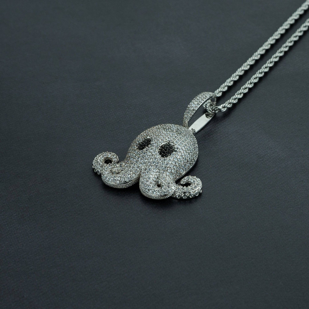 Iced Octopus Pendant w/ a Free Rope Chain - ICECLIQUE JEWELRY
