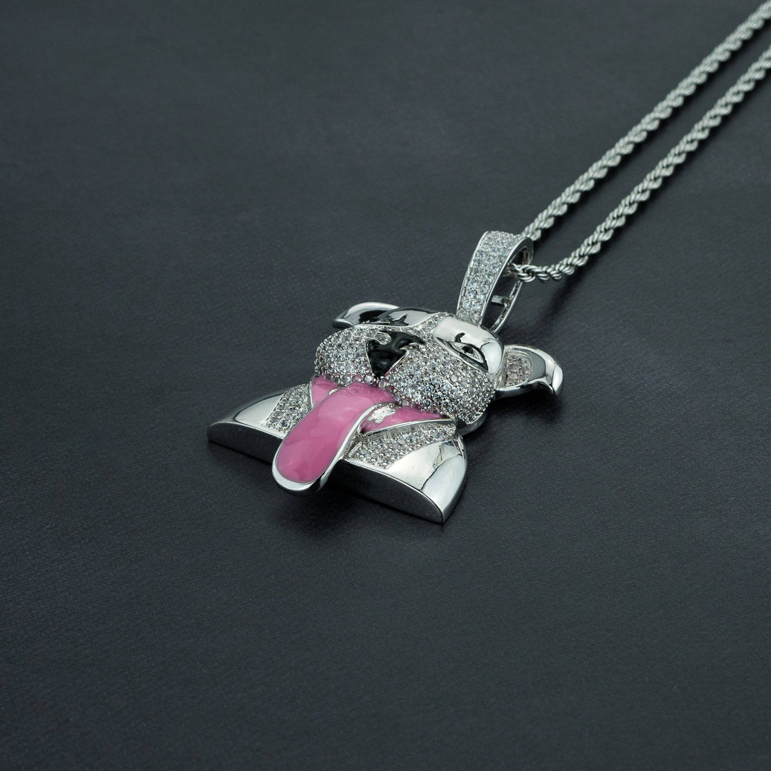 Iced Salivating Dog Pendant - ICECLIQUE JEWELRY