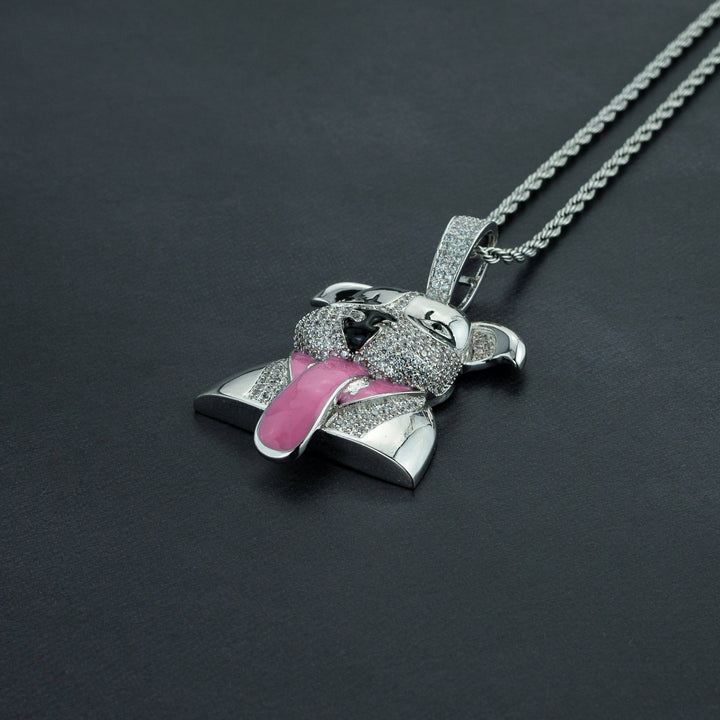 Iced Salivating Dog Pendant - ICECLIQUE JEWELRY