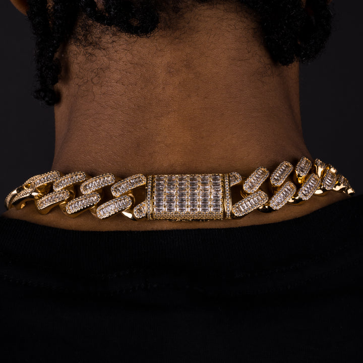 20mm Baguette Prong Chain - ICECLIQUE JEWELRY