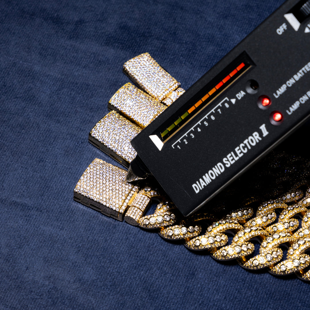 13-20MM Micro Pave Cuban Bracelet - Moissanite & S925 - ICECLIQUE JEWELRY