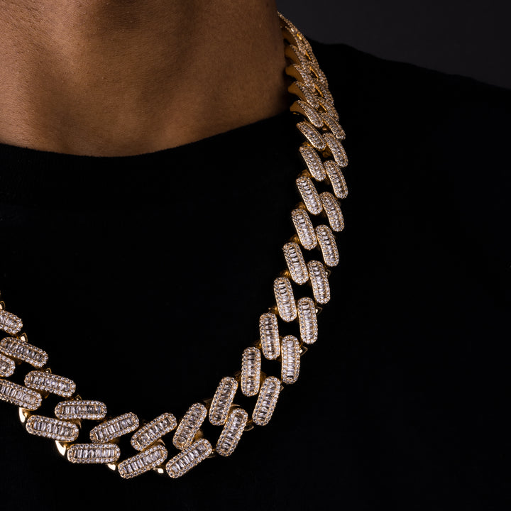 20mm Baguette Prong Chain - ICECLIQUE JEWELRY