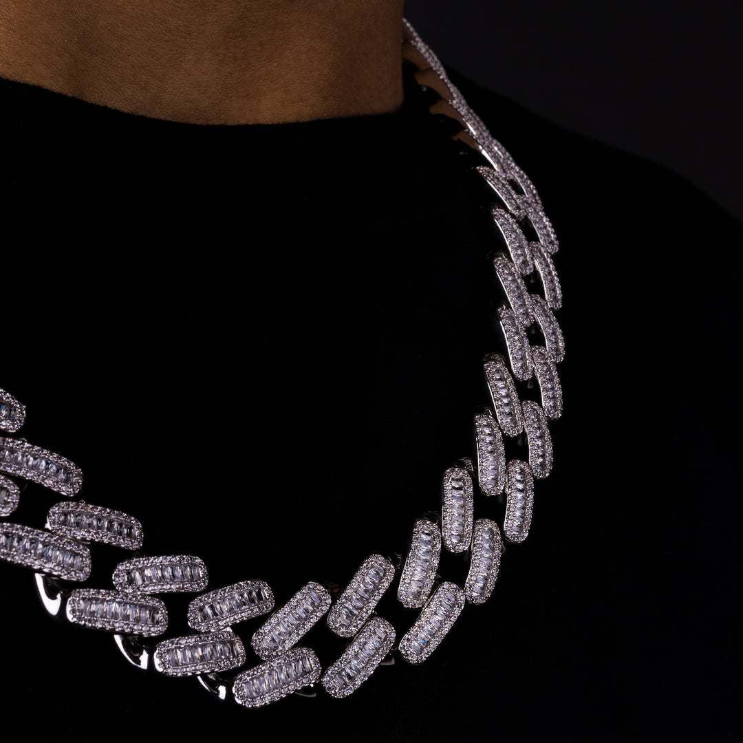 20mm Baguette Prong Chain - ICECLIQUE JEWELRY