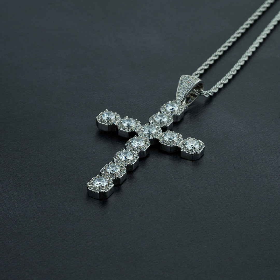 Tennis Cross Pendant - ICECLIQUE JEWELRY