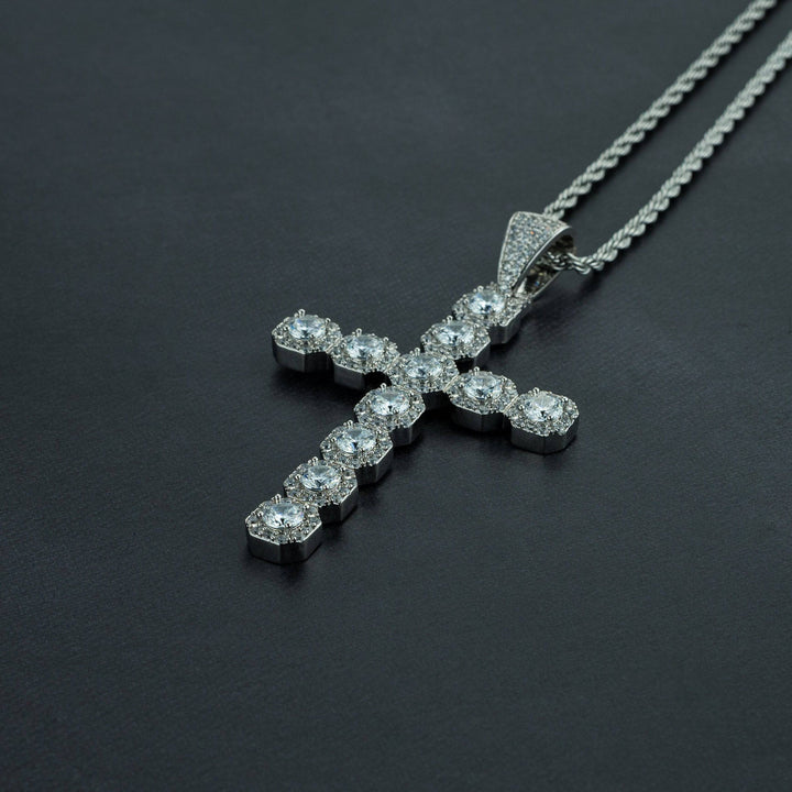 Tennis Cross Pendant - ICECLIQUE JEWELRY