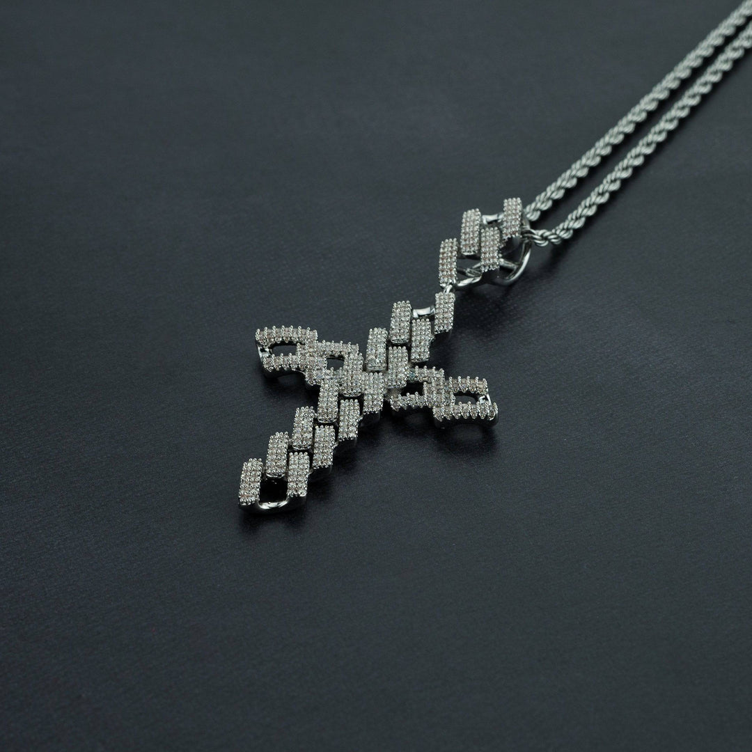 Prong Cross Pendant - ICECLIQUE JEWELRY
