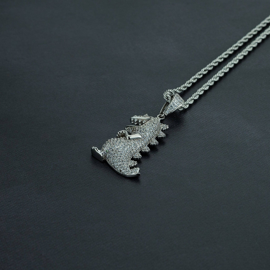 Iced Dinosaur Pendant - ICECLIQUE JEWELRY