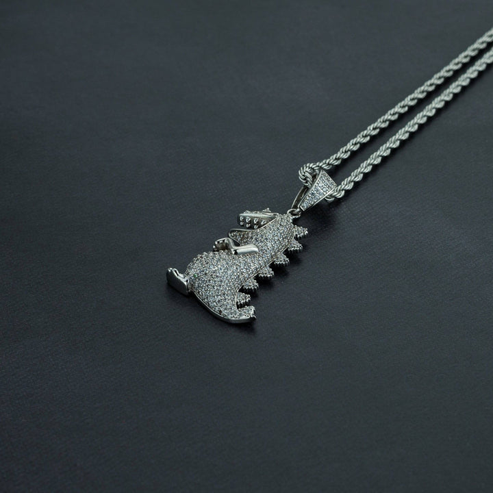 Iced Dinosaur Pendant - ICECLIQUE JEWELRY