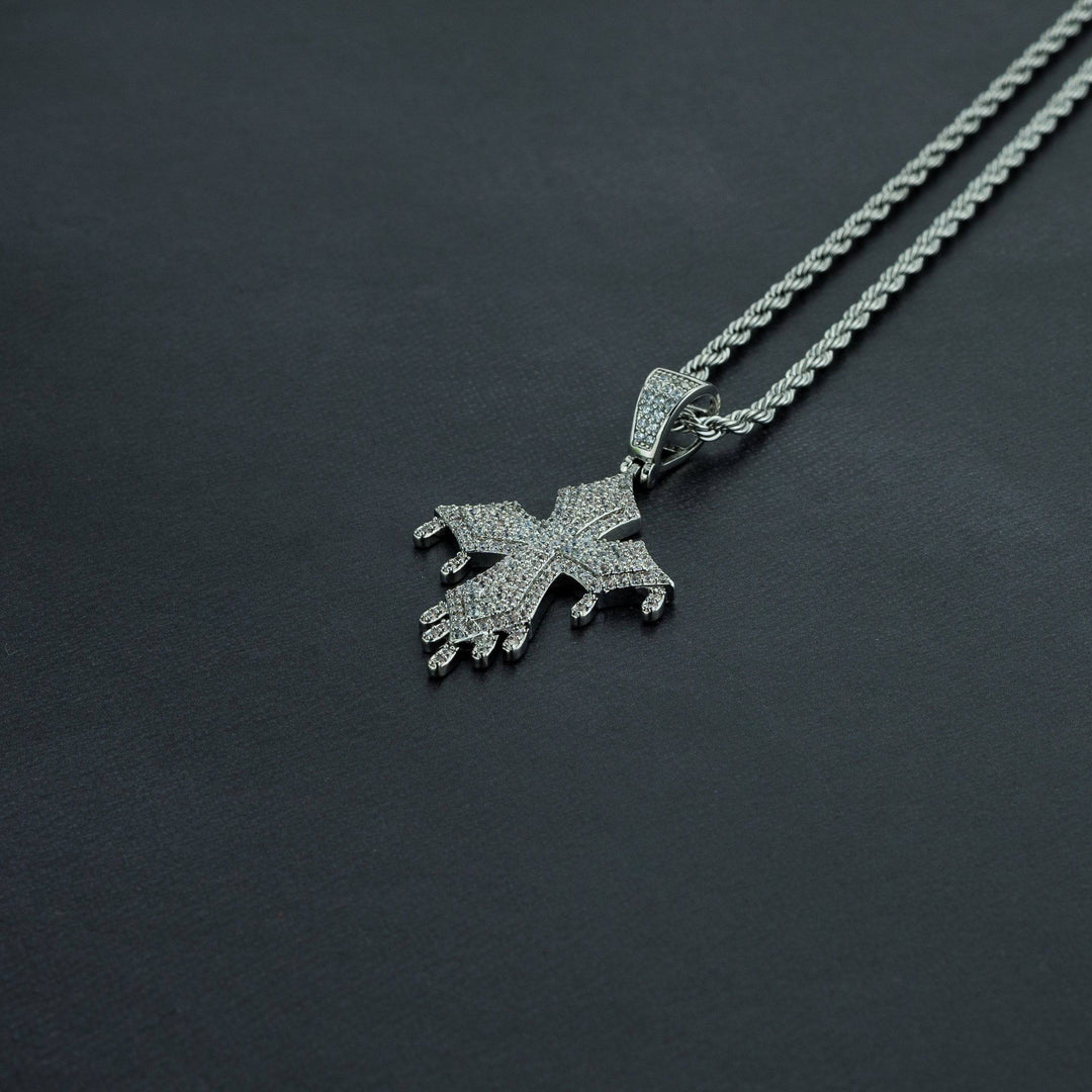 Dripping Cross Pendant - ICECLIQUE JEWELRY