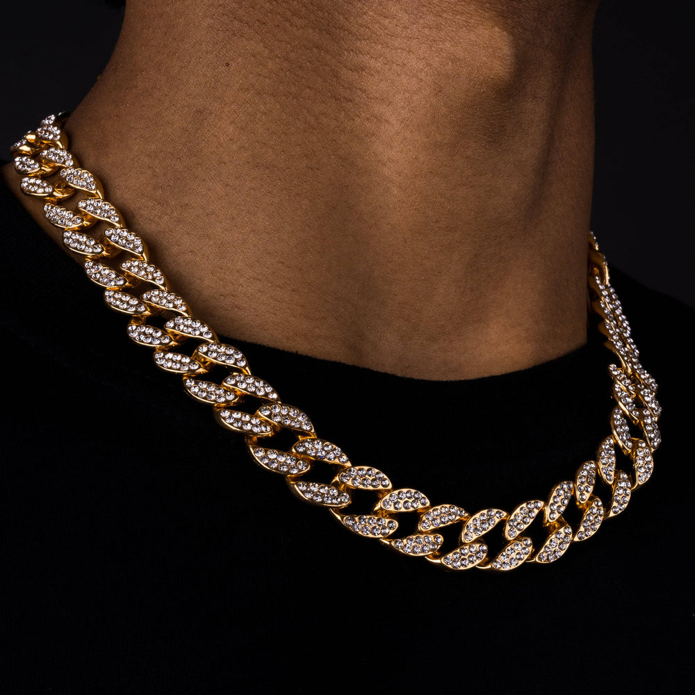 15mm Iced Cuban Chain - ICECLIQUE JEWELRY
