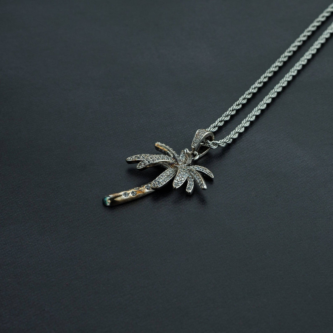 Iced Palm Tree Pendant - ICECLIQUE JEWELRY