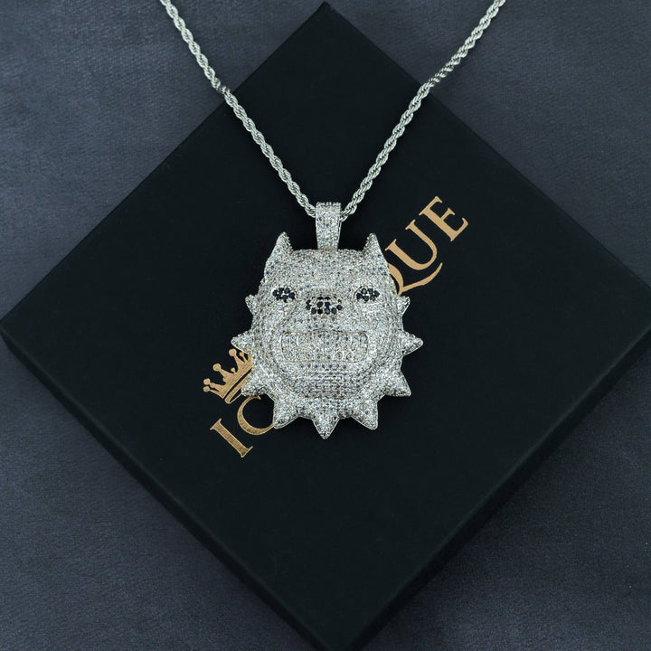 Bulldog Pendant - ICECLIQUE JEWELRY