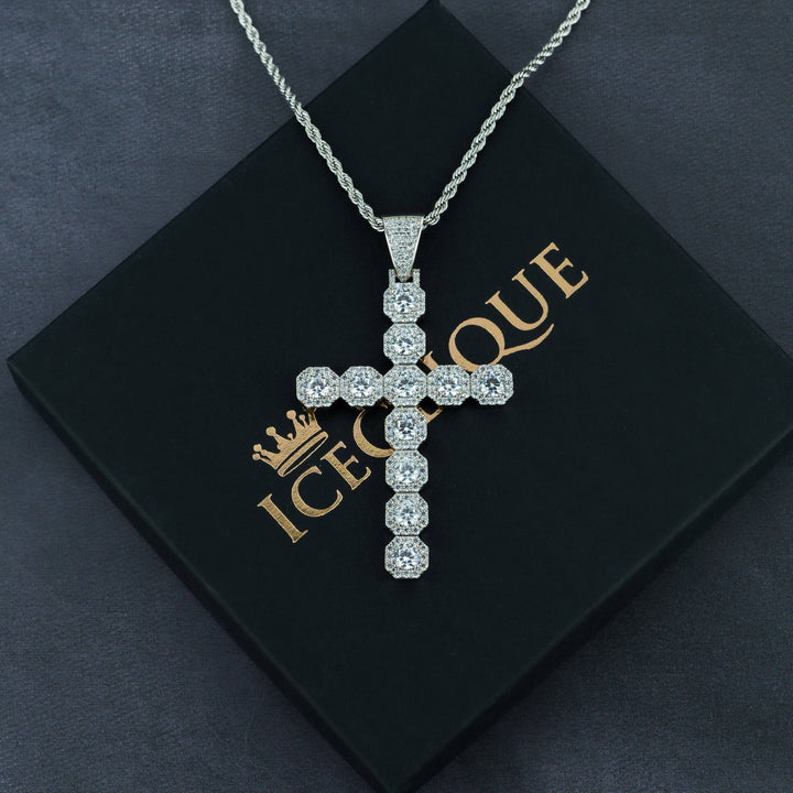 Tennis Cross Pendant - ICECLIQUE JEWELRY