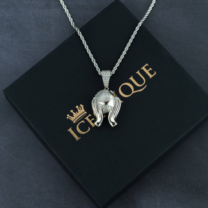 Iced Globe Pendant - ICECLIQUE JEWELRY