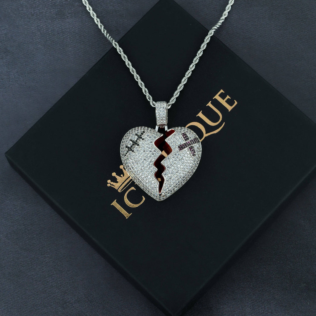 Broken Heart Pendant - ICECLIQUE JEWELRY