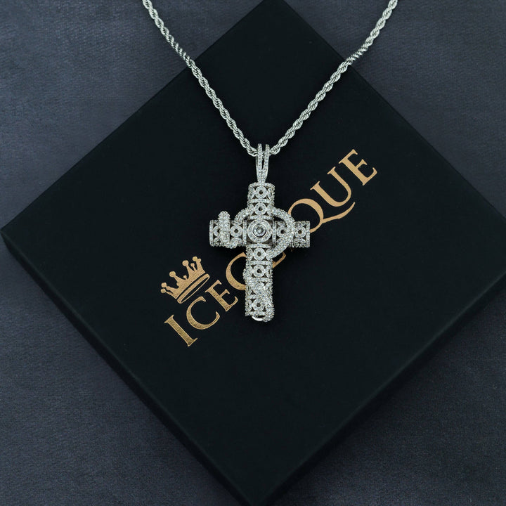 Snake Cross Pendant - ICECLIQUE JEWELRY
