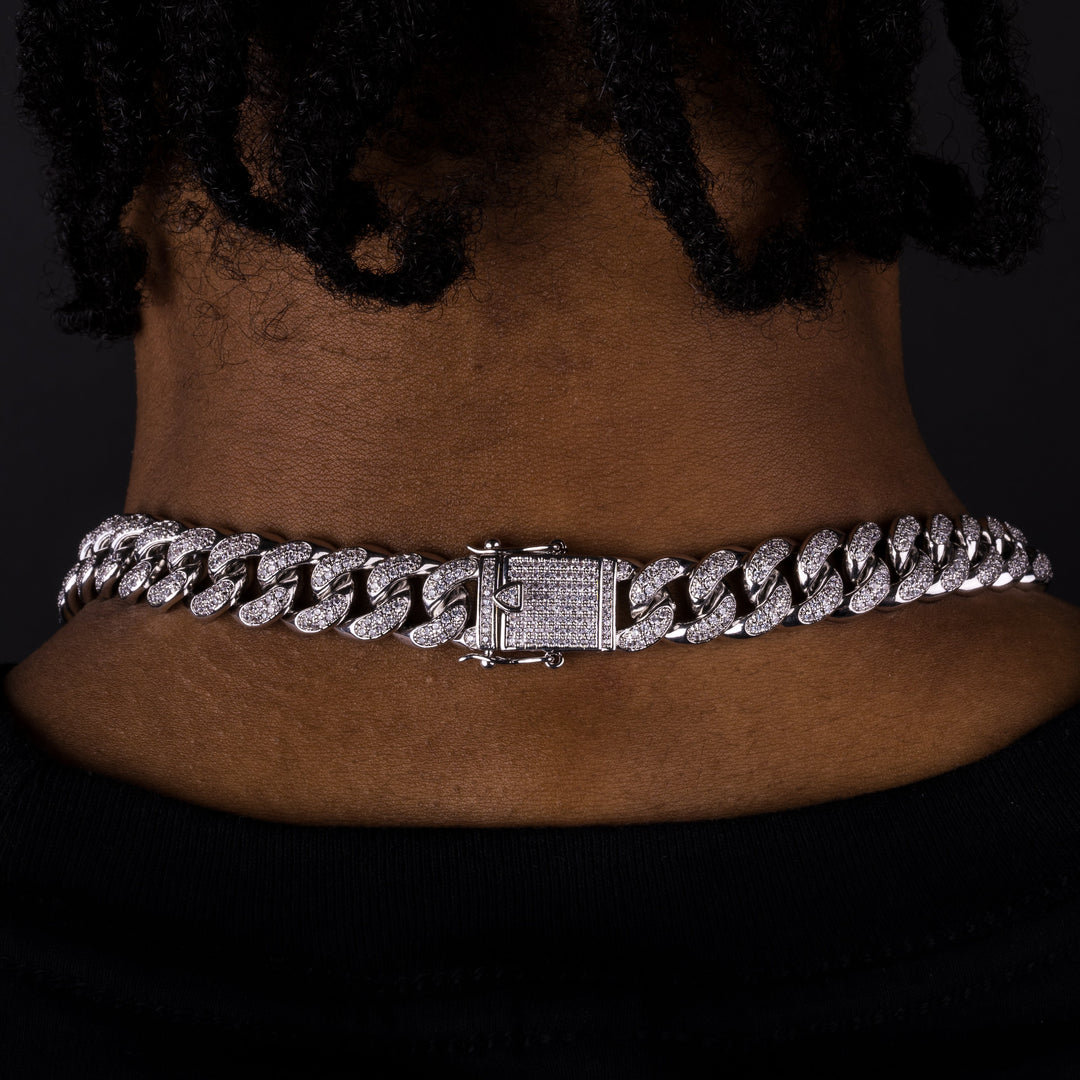 12mm Iced Cuban Chain - ICECLIQUE JEWELRY