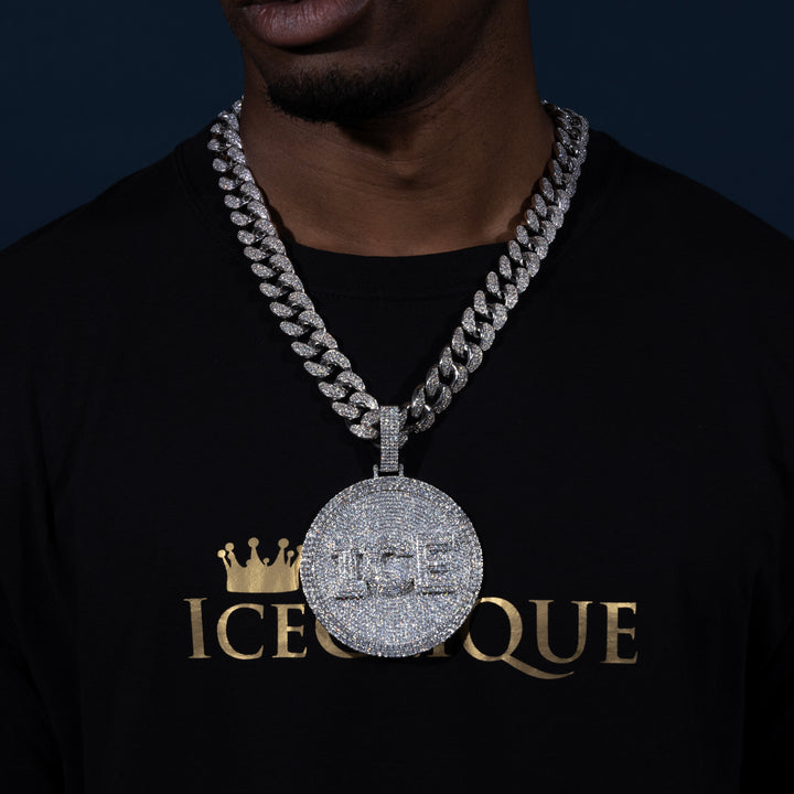 Custom Letter Layered Round Pendant - ICECLIQUE JEWELRY