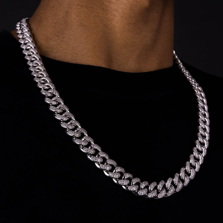 12mm Iced Cuban Chain - ICECLIQUE JEWELRY