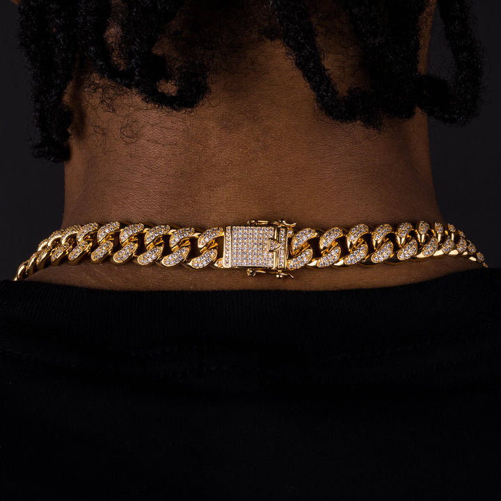 12mm Iced Cuban Chain - ICECLIQUE JEWELRY
