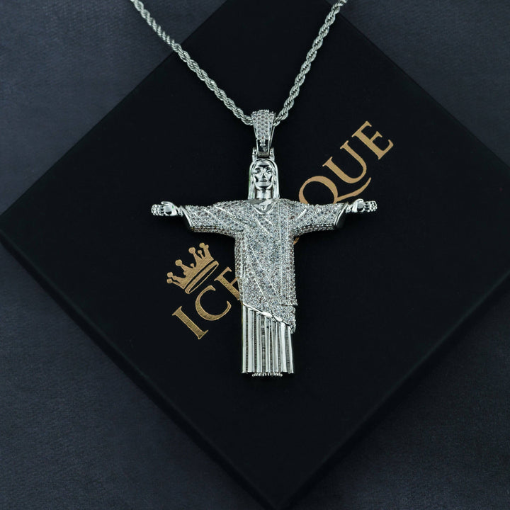 Iced Jesus Pendant - ICECLIQUE JEWELRY