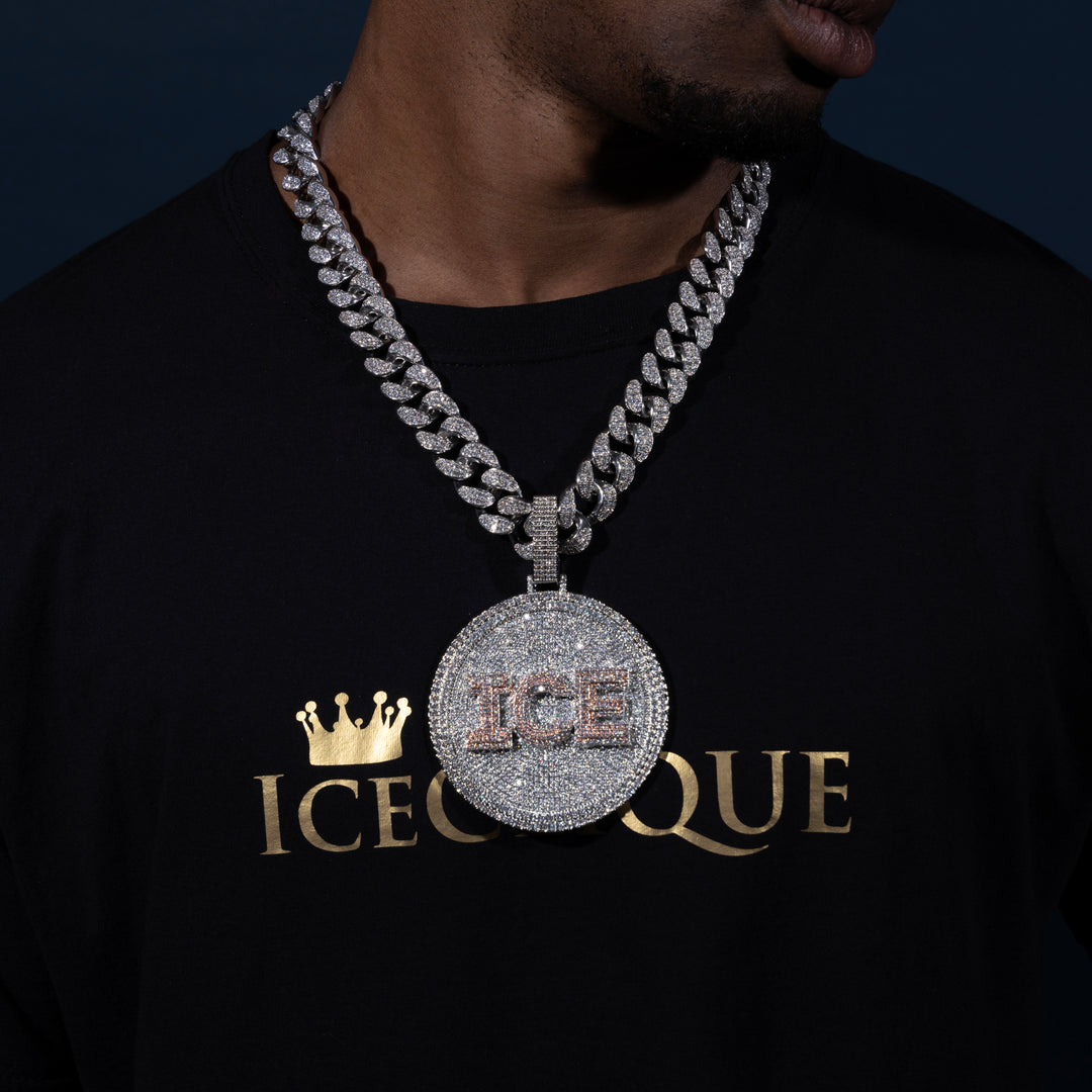Custom Letter Layered Round Pendant - ICECLIQUE JEWELRY