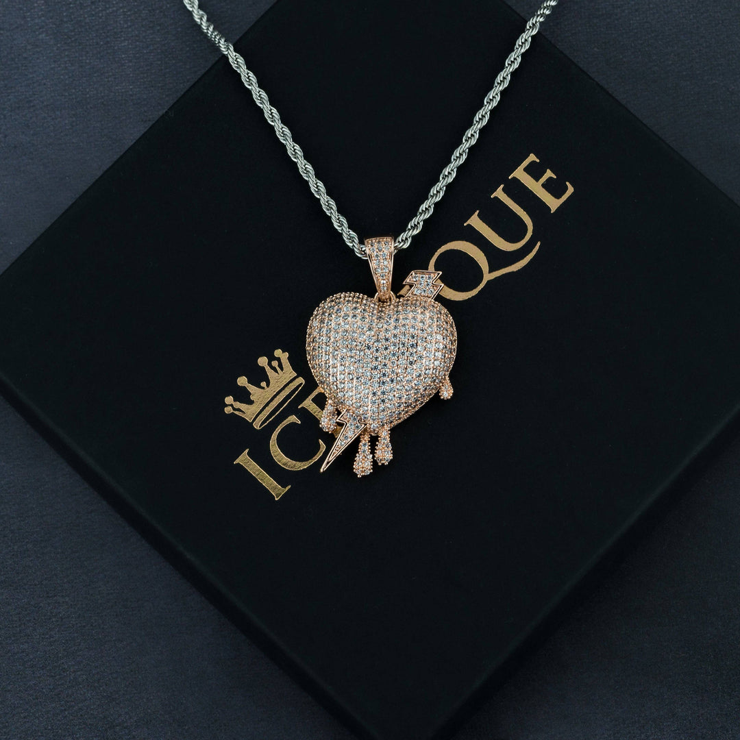 Lightning Heart Pendant - ICECLIQUE JEWELRY