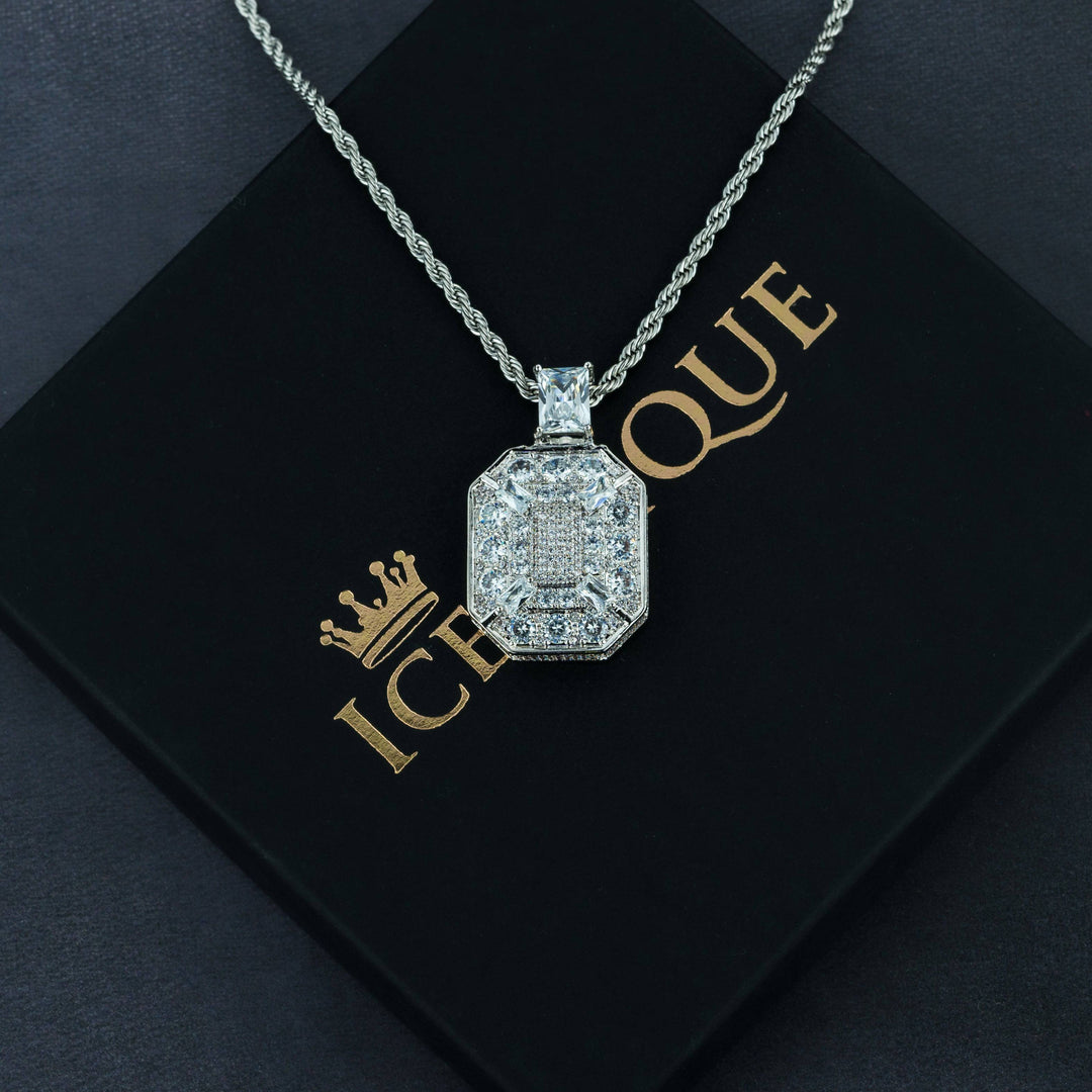 Iced Baguette Pendant - ICECLIQUE JEWELRY