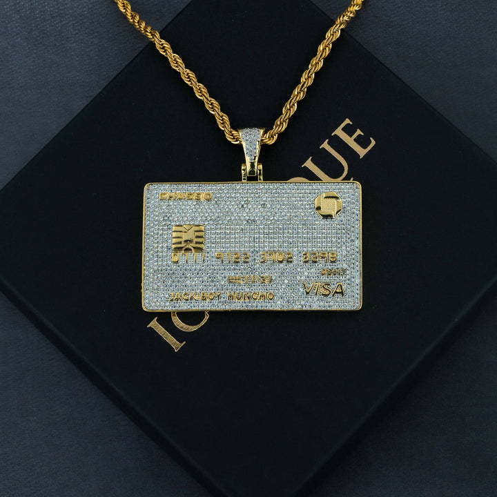 Iced Credit Card Pendant - ICECLIQUE JEWELRY
