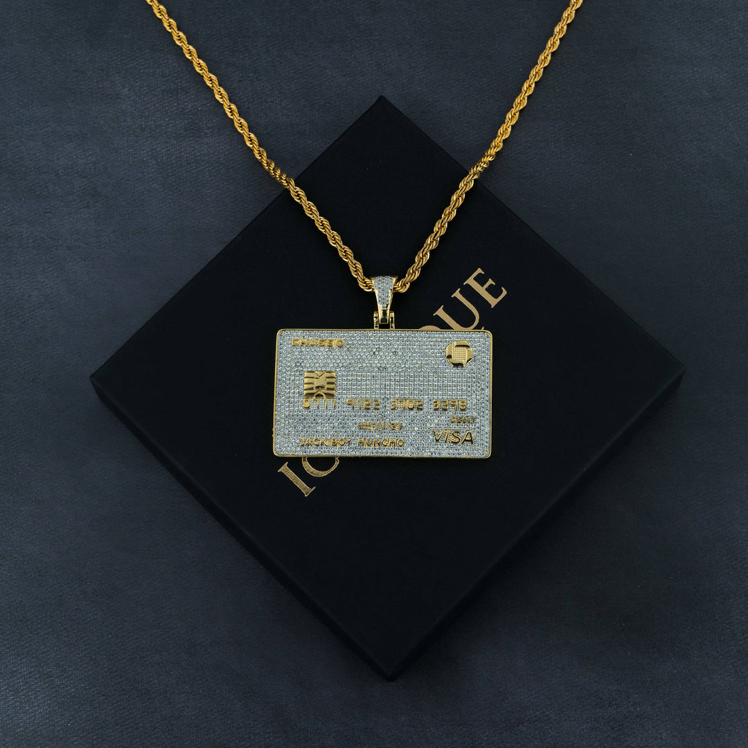 Iced Credit Card Pendant - ICECLIQUE JEWELRY