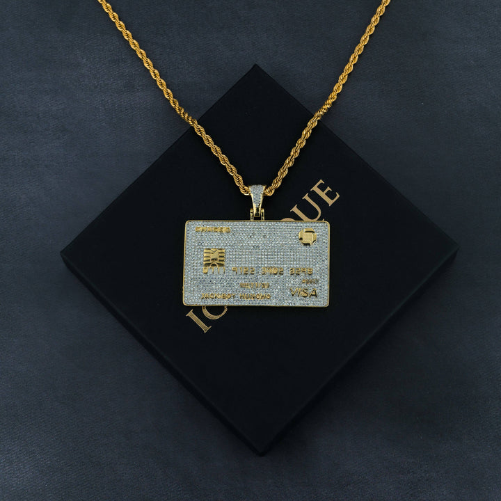 Iced Credit Card Pendant - ICECLIQUE JEWELRY