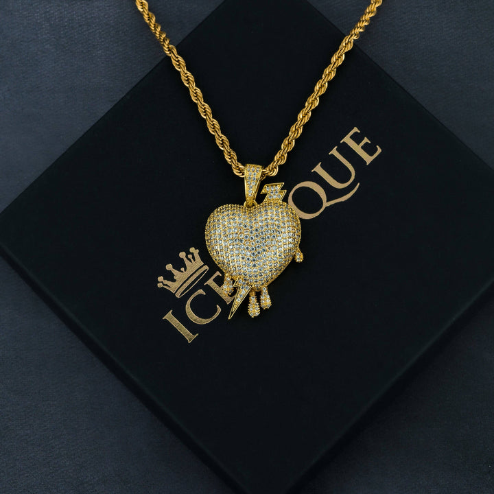 Lightning Heart Pendant - ICECLIQUE JEWELRY