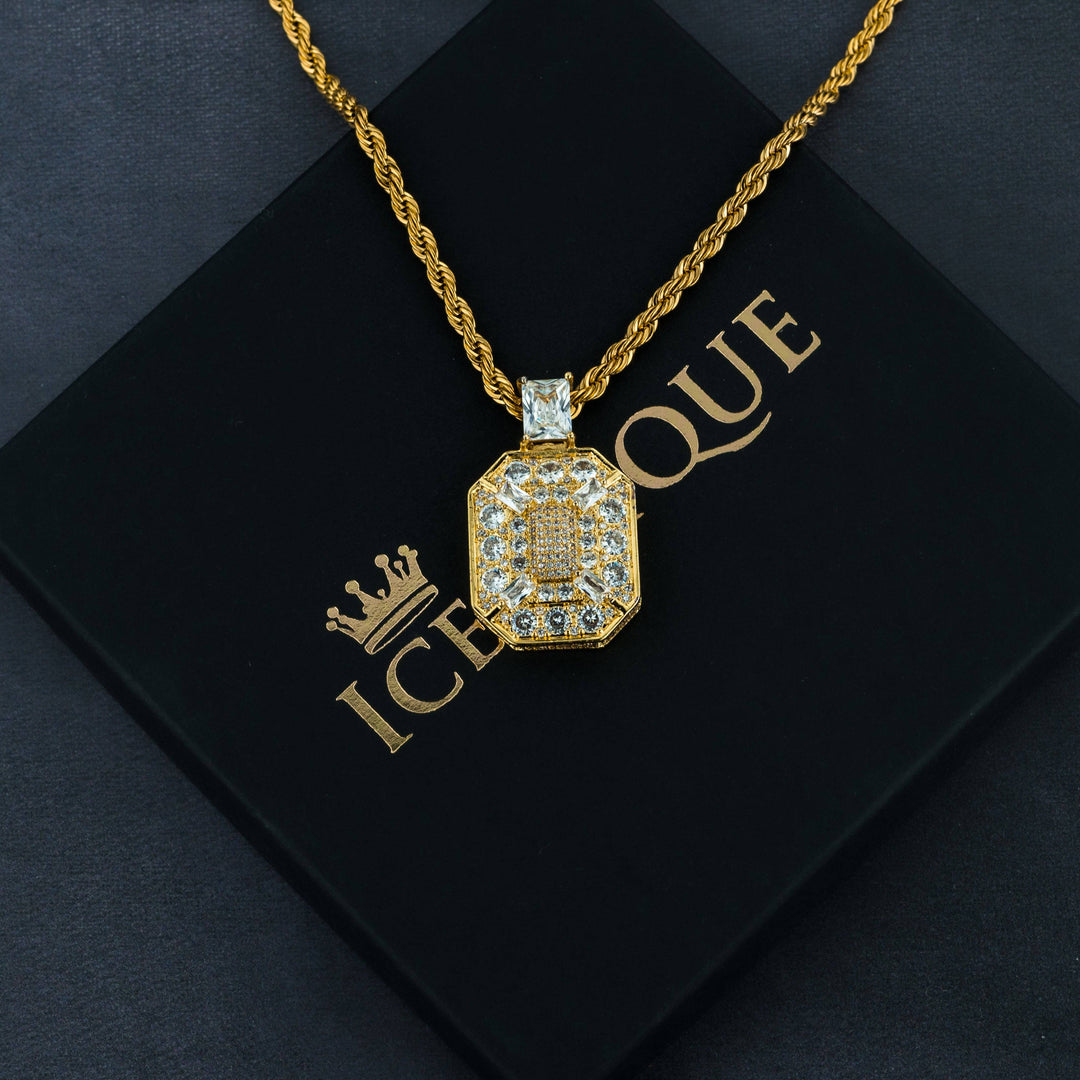 Iced Baguette Pendant - ICECLIQUE JEWELRY
