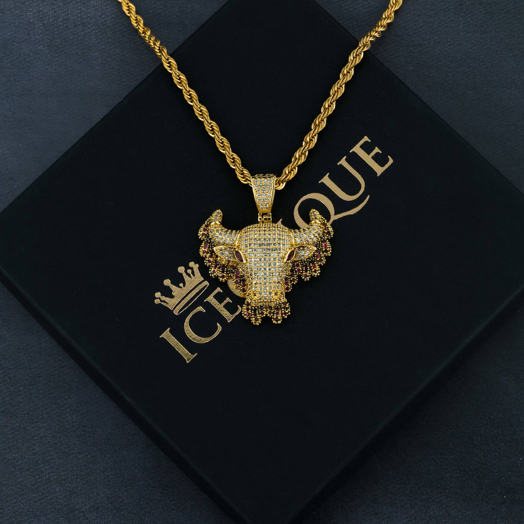 Iced Dripping Cow Pendant - ICECLIQUE JEWELRY