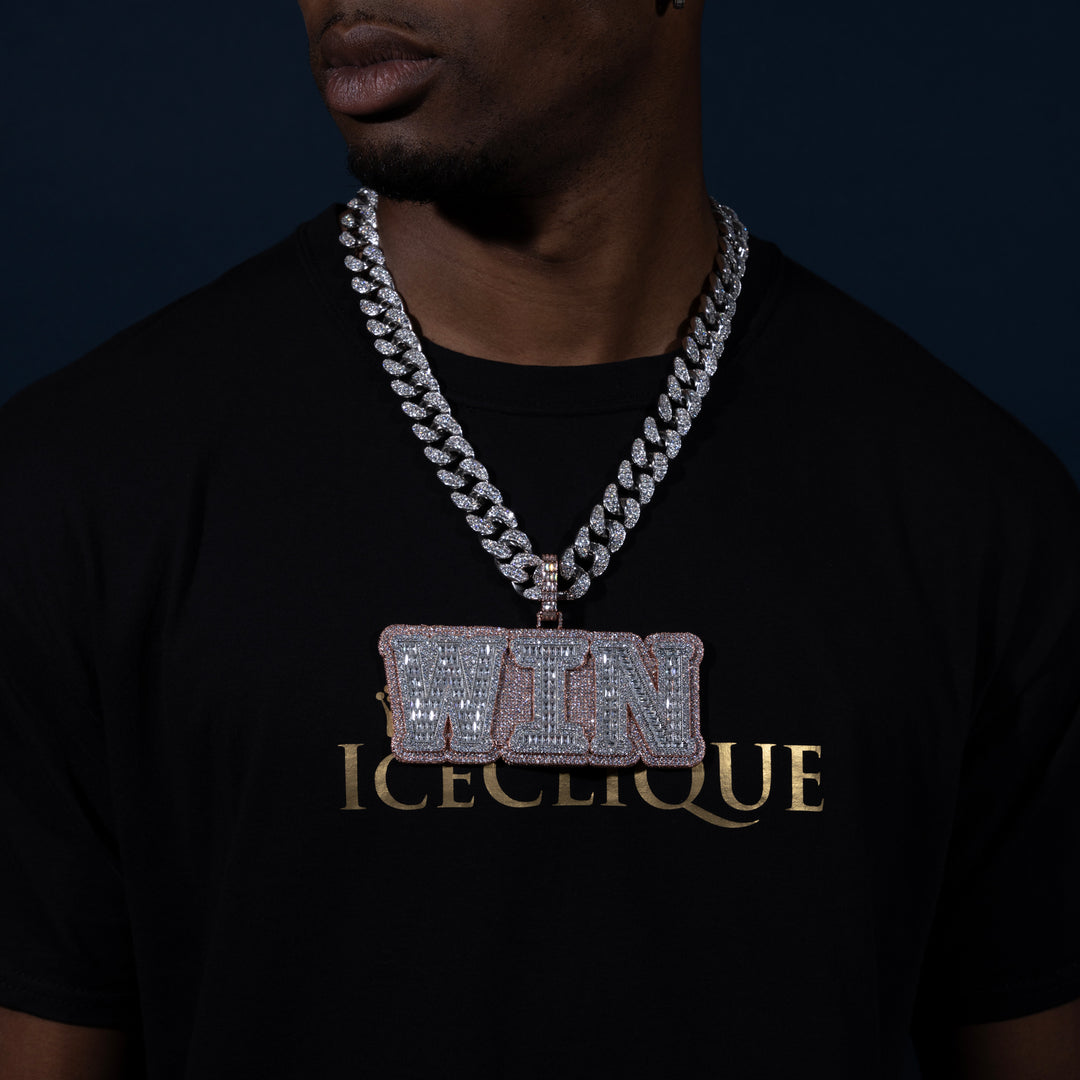 Custom VVS Baguette Letter Pendant - ICECLIQUE JEWELRY