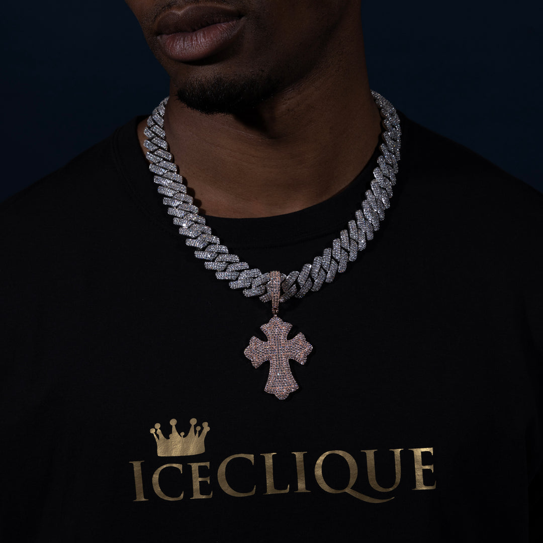 Iced Cross Pendant - ICECLIQUE JEWELRY