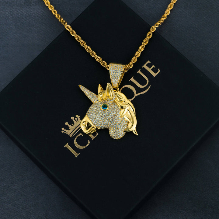 Iced Unicorn Pendant - ICECLIQUE JEWELRY
