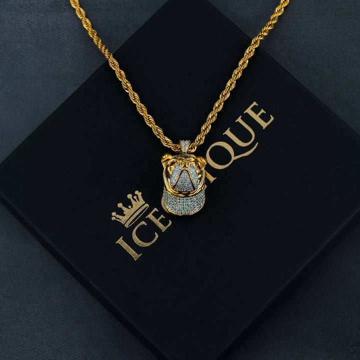 Gold Plated Pit Bull Pendant - ICECLIQUE JEWELRY