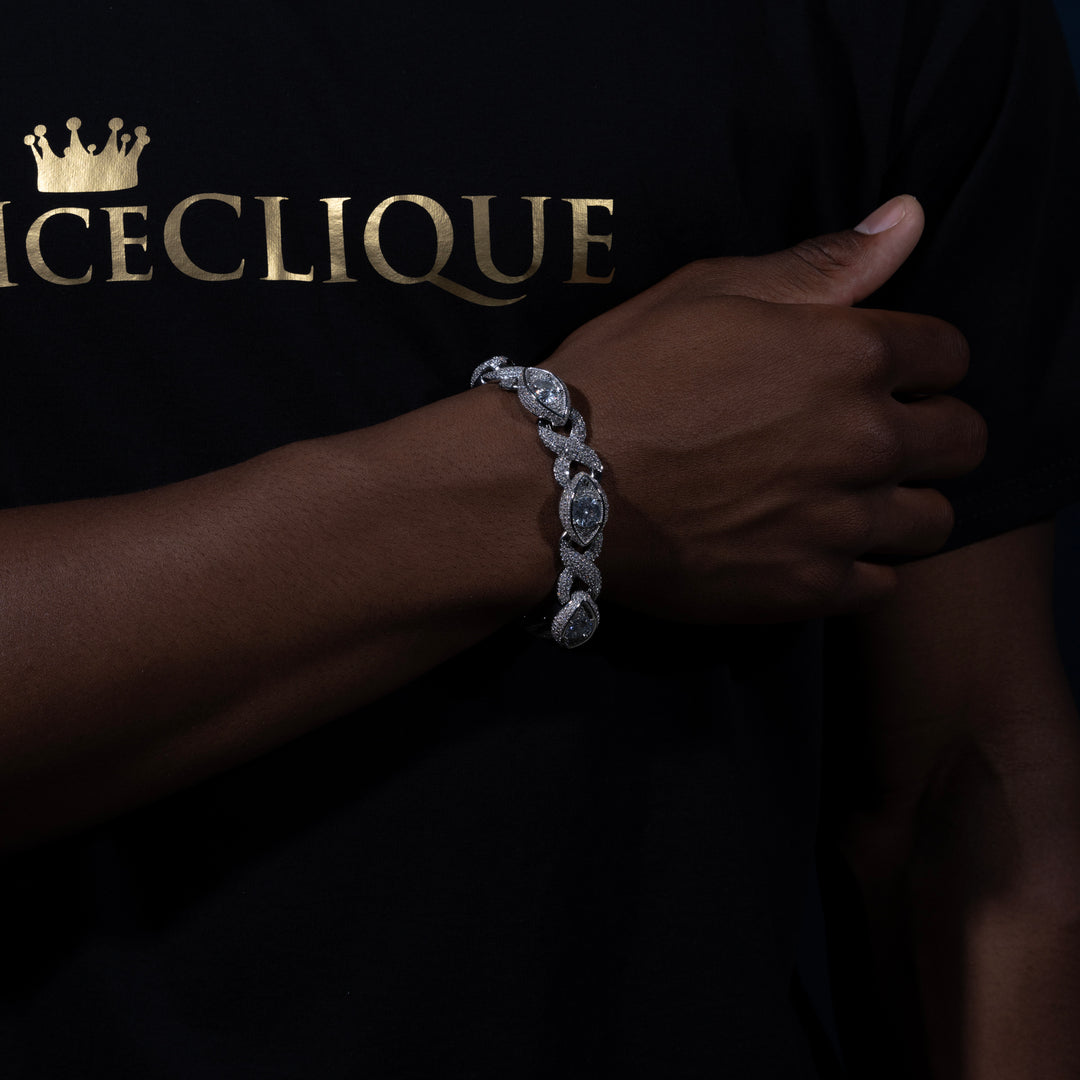 18MM Iced Eye Bracelet - ICECLIQUE JEWELRY