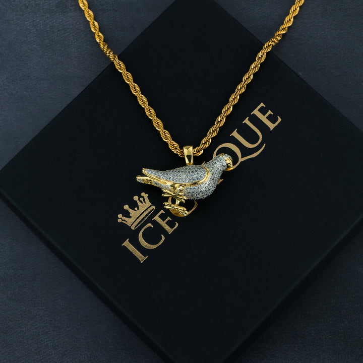 Iced Pigeon Pendant - ICECLIQUE JEWELRY