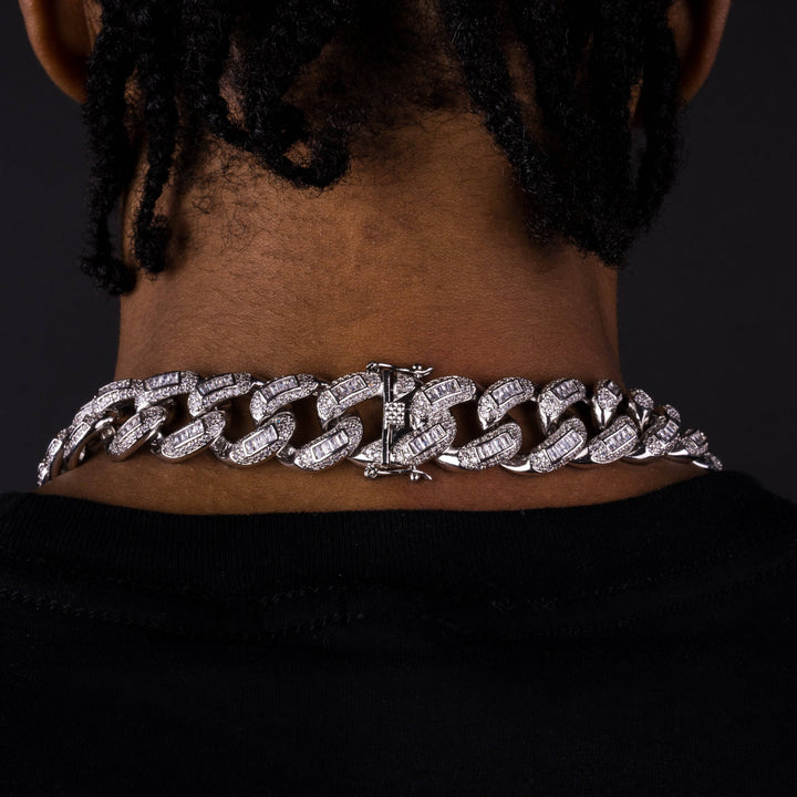 22mm Baguette Cuban Chain - ICECLIQUE JEWELRY