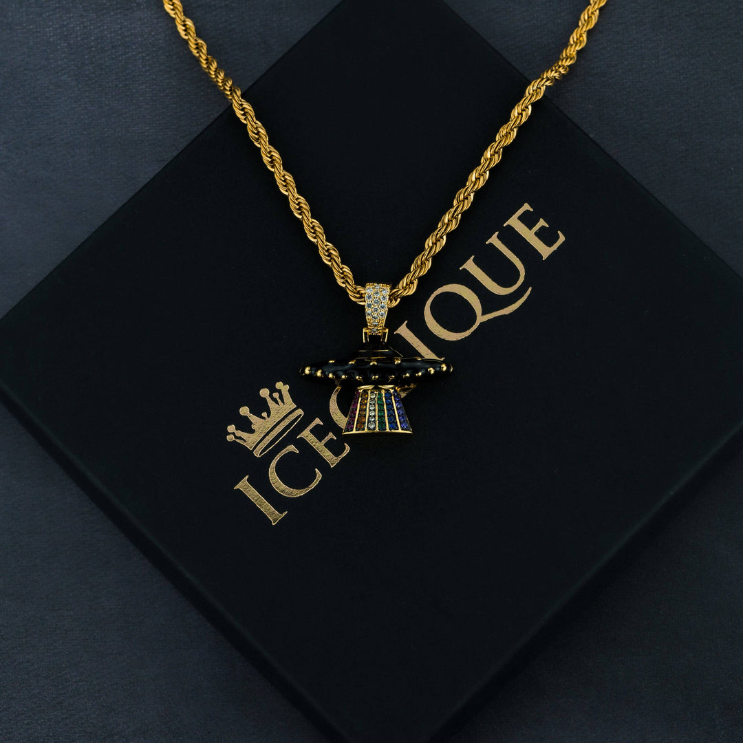Iced Saucer Pendant - ICECLIQUE JEWELRY