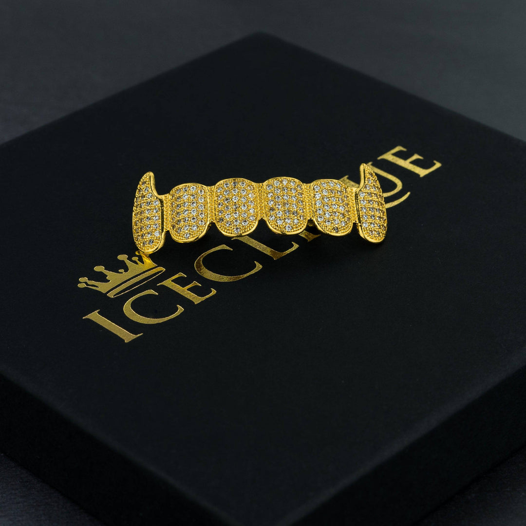 Iced Fangs Gold Grillz - ICECLIQUE JEWELRY