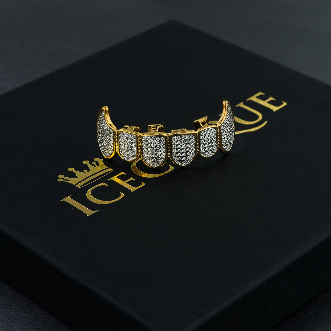 Ice Fiend Iced Gold Grillz - ICECLIQUE JEWELRY