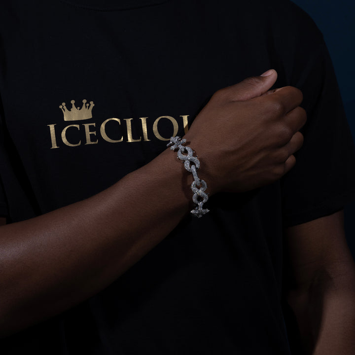18MM Cross Bracelet - ICECLIQUE JEWELRY