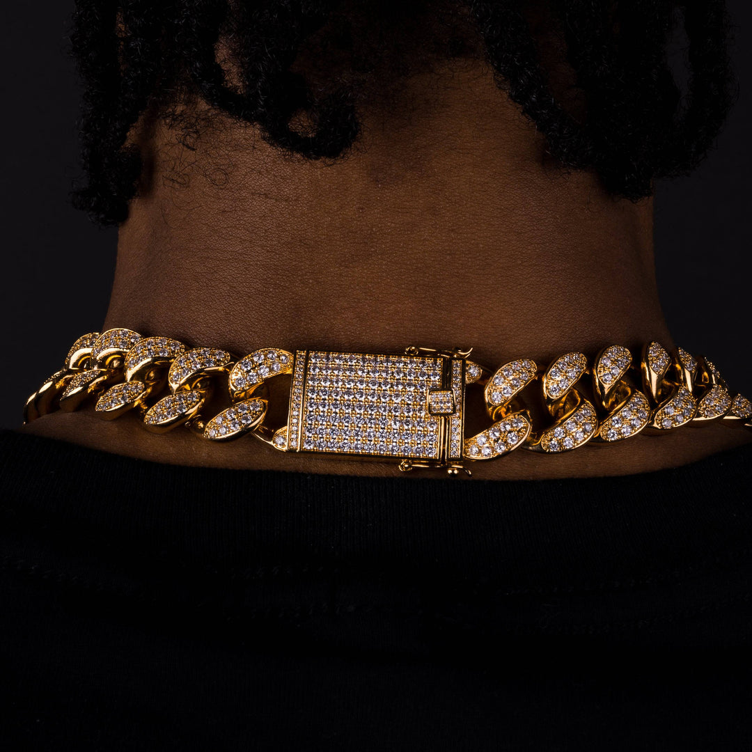 20mm Premium Iced Cuban Chain - ICECLIQUE JEWELRY