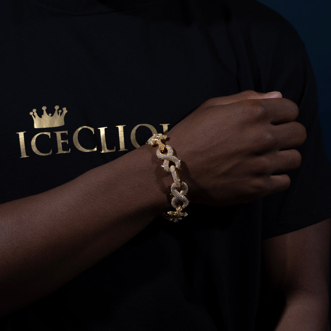 18MM Cross Bracelet - ICECLIQUE JEWELRY