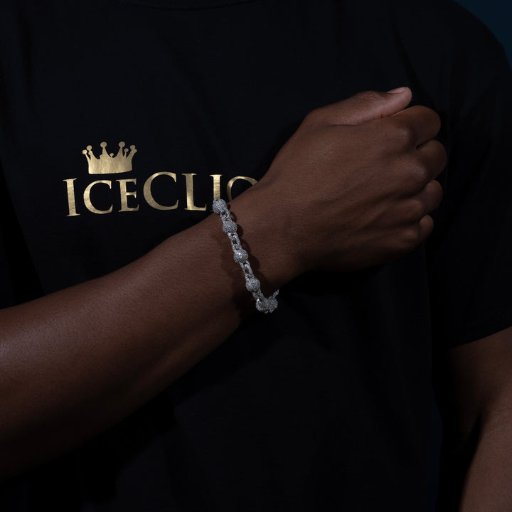 8MM Iced Bead Bracelet - ICECLIQUE JEWELRY