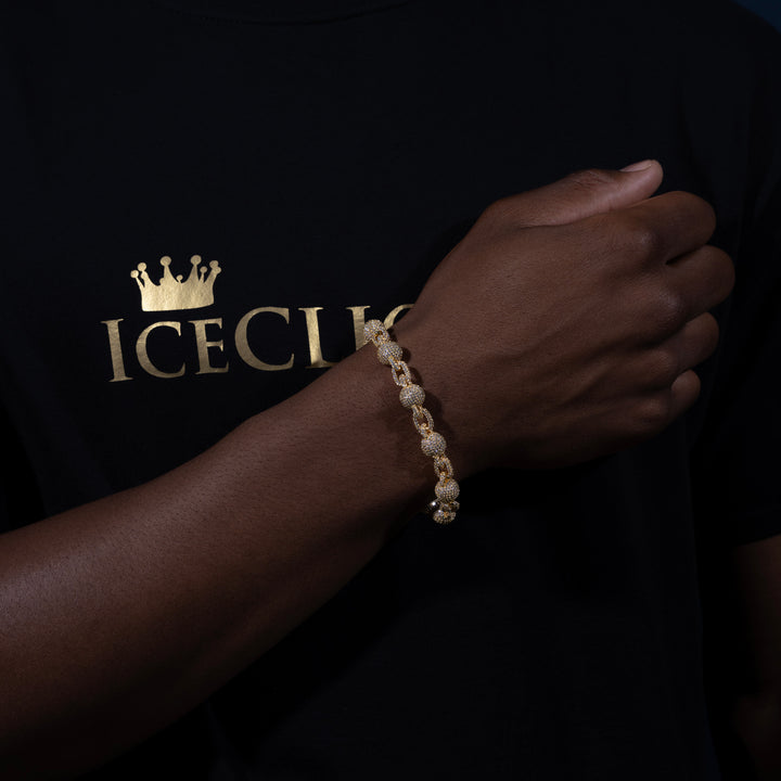 8MM Iced Bead Bracelet - ICECLIQUE JEWELRY